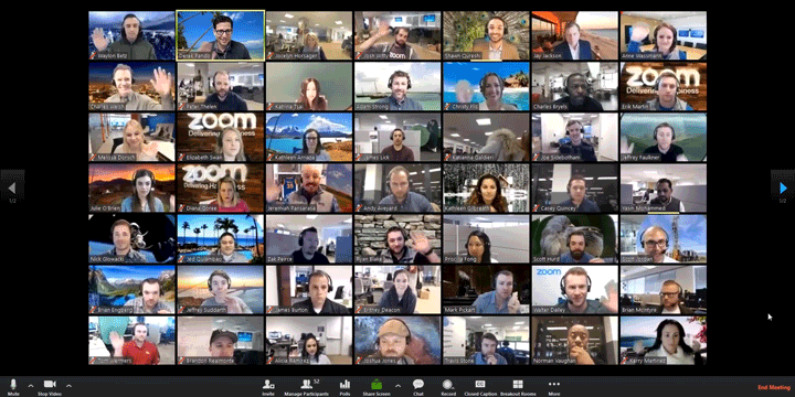 Zoom permite visualizar 49 participantes de uma videoconferência numa mesma tela