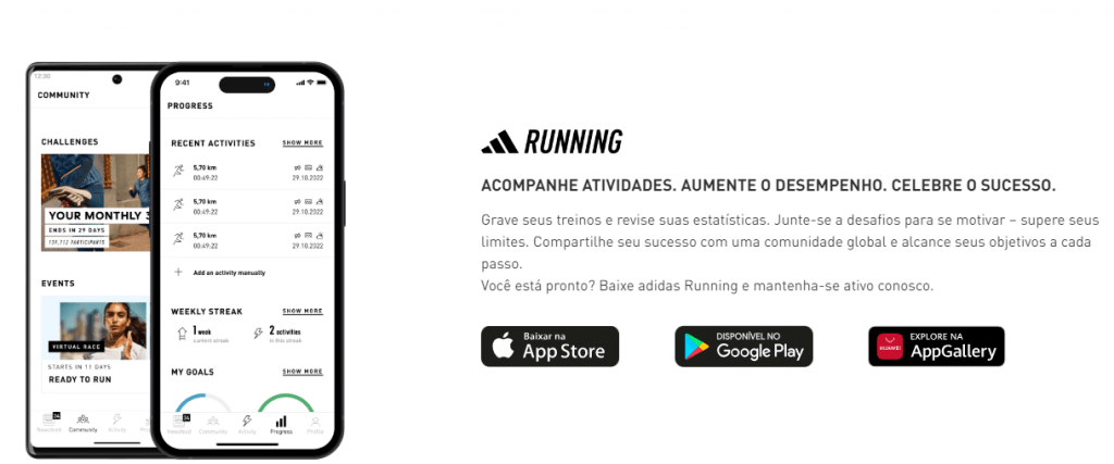 Aplicativo para emagrecer Adidas Running by Runtastic